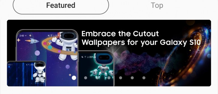 Cutout wallpapers now available in Samsung's Galaxy theme store -   news