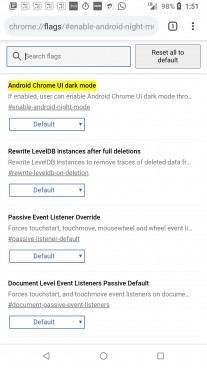 Enabling Dark Mode option in Google Chrome