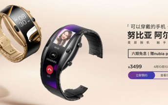 Flexible screen nubia Alpha up for pre-orders, coming April 10