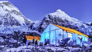 Dazzling view of Basecamp in Night