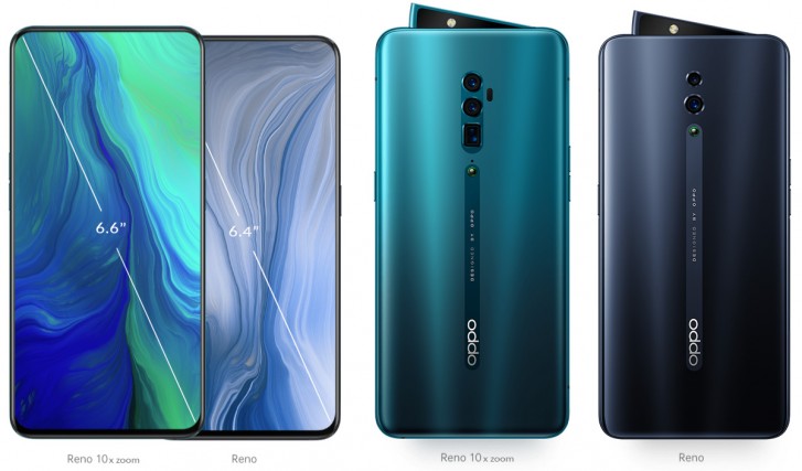 Oppo Reno and Reno 10x zoom go global, Reno 5G joins them ...