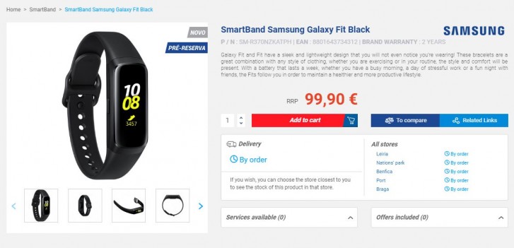 Samsung Galaxy Fit and Fit e appear for pre booking in Portugal