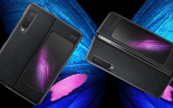 Here's the official Samsung Galaxy Fold leather case