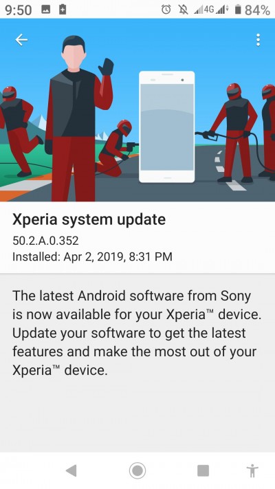 sony xperia xa2 android 9