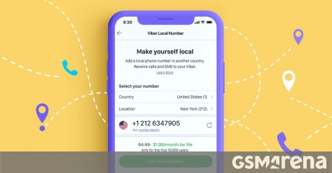 Viber brings virtual local phone numbers for US, Canada, and the UK - GSMArena.com news