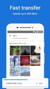 The Google Files app can share files over Wi-Fi