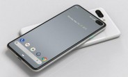Google Pixel 4 screen protector shows dual punch hole selfie camera