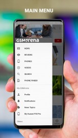 Screenshots from the GSMArena app