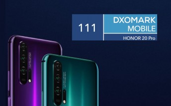 Honor 20 Pro gets 111 score in DxOMark test, matches the OnePlus 7 Pro