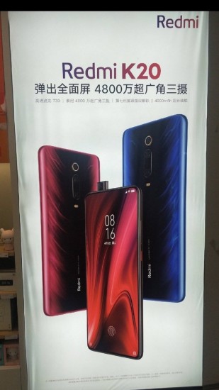 New image shows off the Redmi K20 in Blue color with a pop-up selfie ...