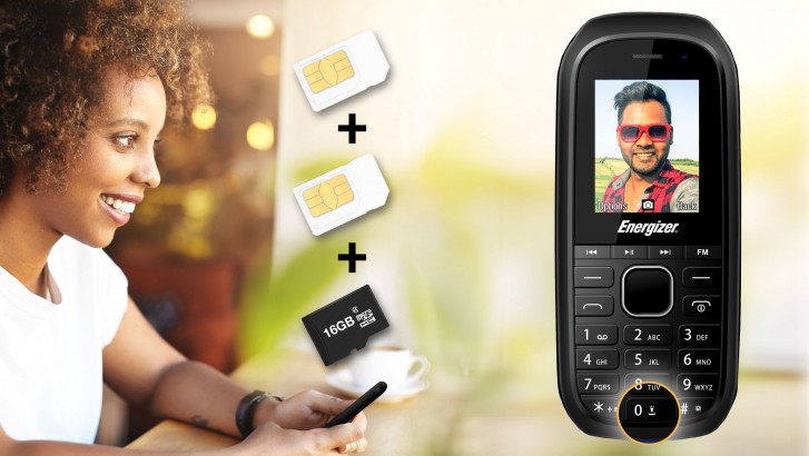 Energizer E12 is a €12 dual-SIM phone with a microSD slot and media buttons