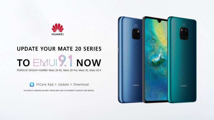 All premium Huawei Mate 20 phones can now be updated to EMUI 9.1