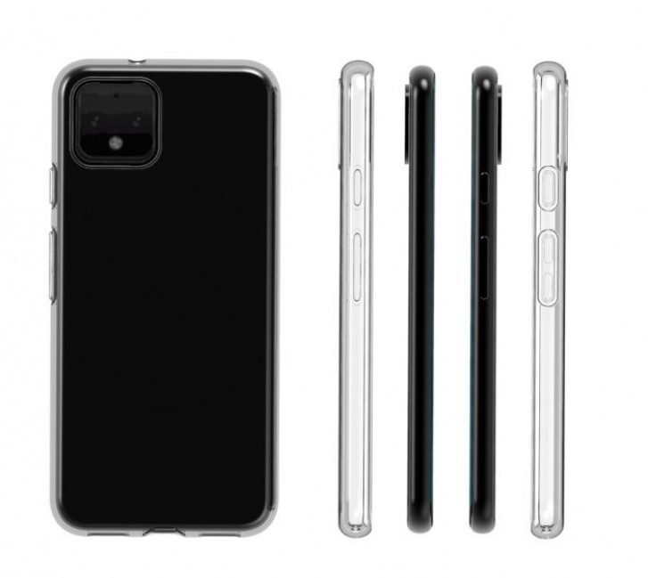 Here's the Google Pixel 4 in a transparent case