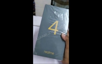 Realme 4 retail box pictured