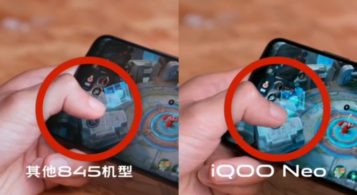 The virtual joystick is following your finger with zero lag