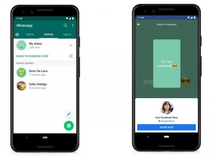 WhatsApp tests sharing your status to your Facebook Story