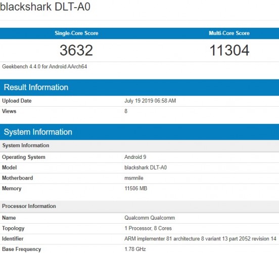 Black Shark 2 Pro visits Geekbench ahead of July 30 launch