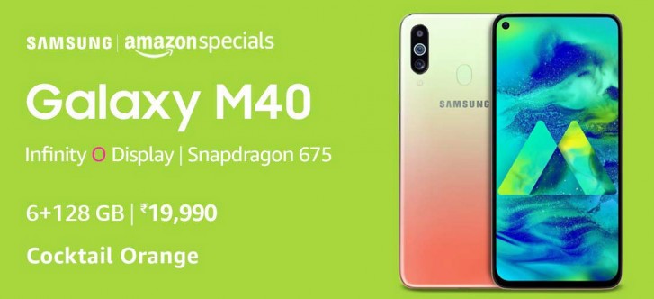 Samsung Galaxy M40 gets limited edition Cocktail Orange for Amazon Prime Day