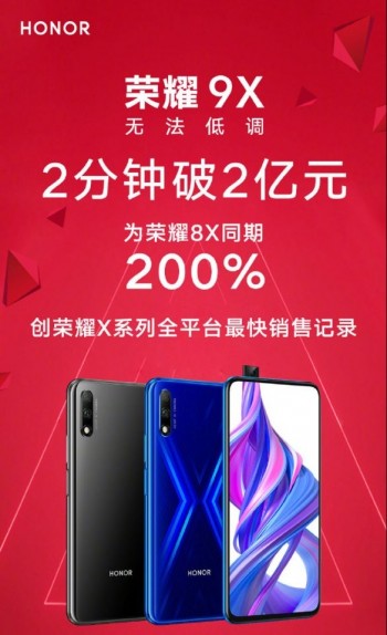 Honor 9X first flash sale pushes 100,000 units in 2 minutes