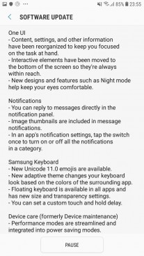 Samsung Galaxy J7 Duo Android Pie update changelog