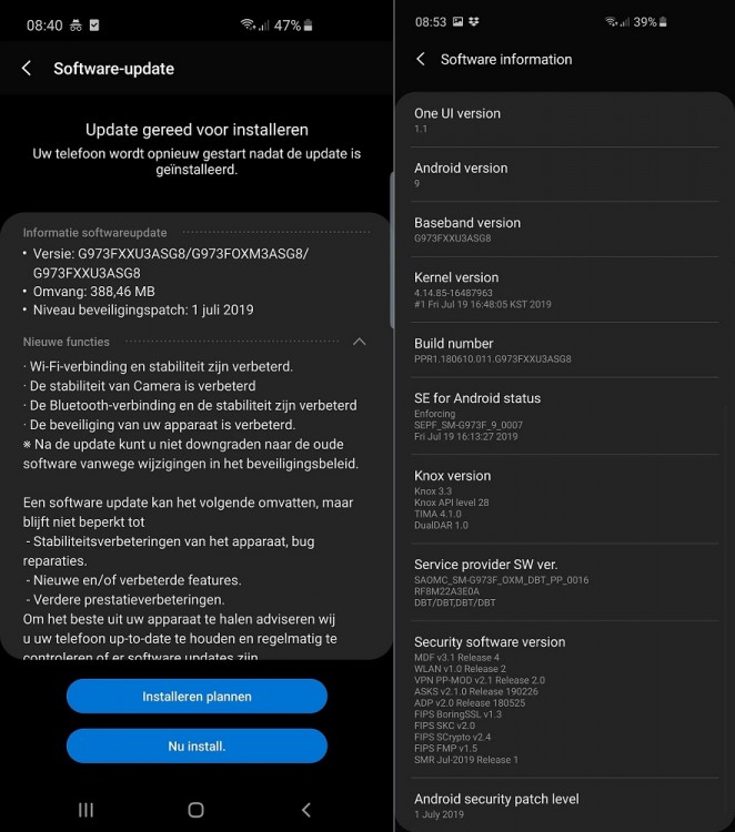 Samsung Galaxy S10 update improves camera, Bluetooth