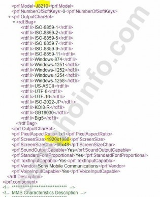 J8210 and J8010 spotted in UAProf files