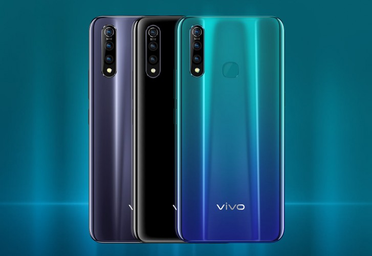 vivo Z1 Pro in Sonic Black, Mirror Black, and Sonic Blue colors