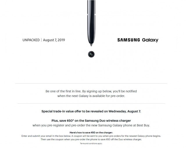 Best Buy Galaxy Note10 reservation