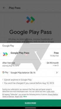 google play pass to arrive as a paid