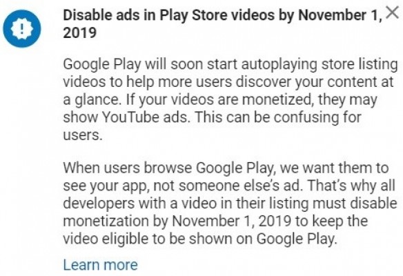 Videos in Google Play Store listings will autoplay starting next month