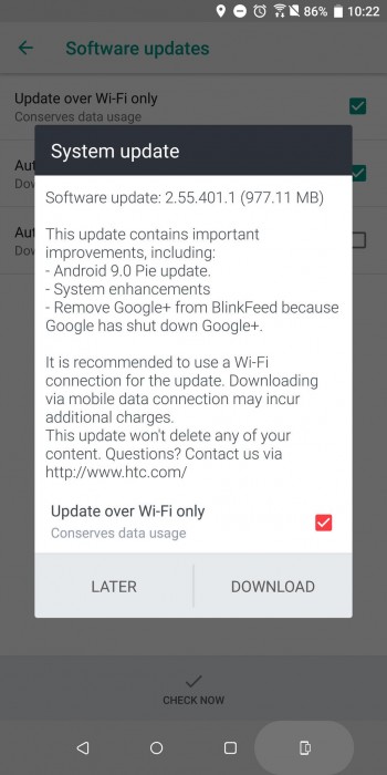 HTC U12+ receives Android 9.0 Pie in Europe