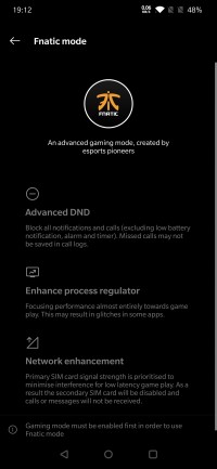 Режим fnatic на oneplus