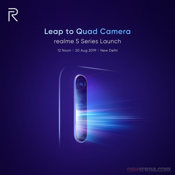 Realme 5 series arriving on August 20