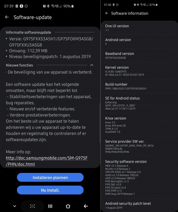 Samsung Galaxy S10 series gets August security patch