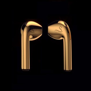 AirPods, coated with 24k gold