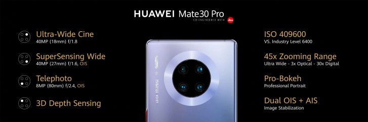 Huawei Mate 30 and Mate 30 Pro unveiled, have three 40MP cameras between them