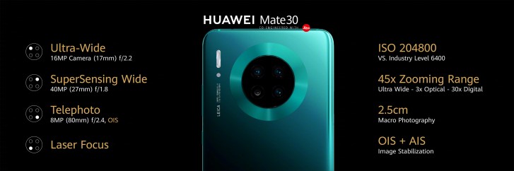 Huawei Mate 30 and Mate 30 Pro unveiled, have three 40MP cameras between them