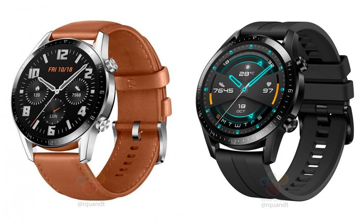 Huawei Watch GT 2 leaks with smaller bezels bigger battery GSMArena news