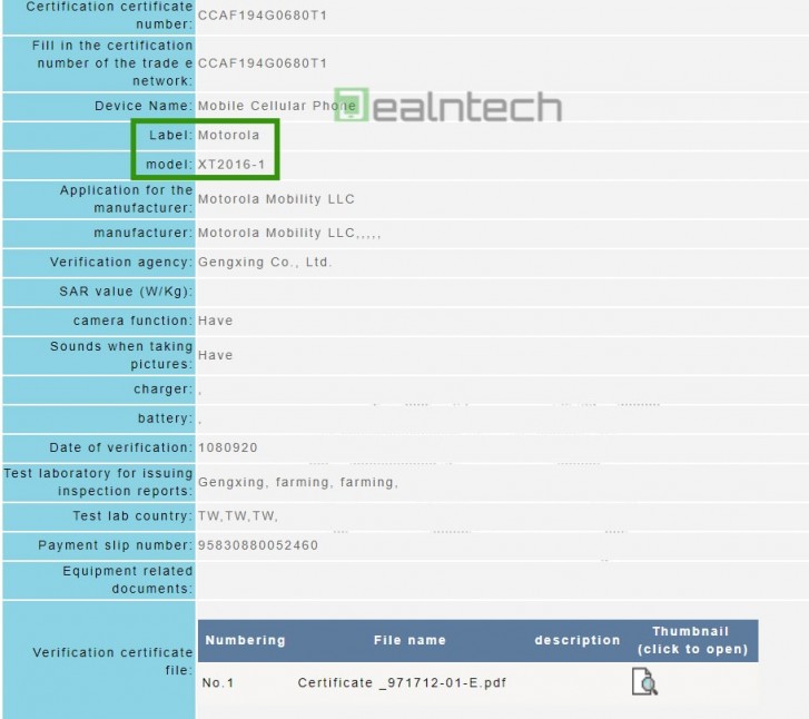 Motorola One Macro gets NCC certification in Taiwan. Should release shortly