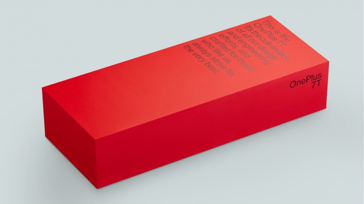 Photo of OnePlus 7T retail box shared by the company's CEO