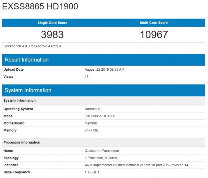 deleted from geekbench over cheating