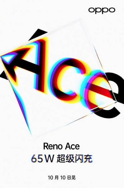 Oppo Reno Ace arriving on October 10