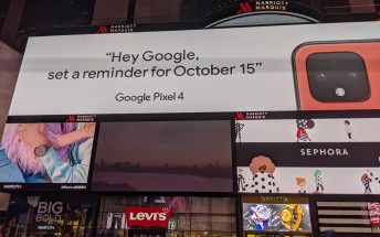 Google confirms Pixel 4's 'coral' color with Times Square ad
