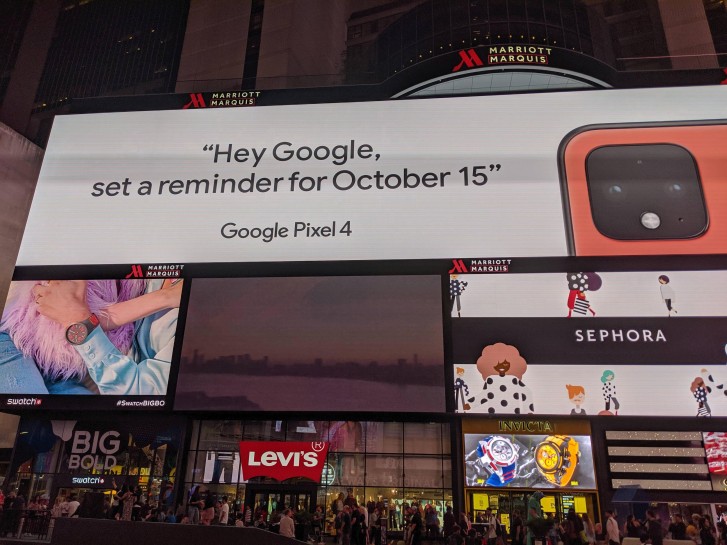 Google confirms Pixel 4's 'coral' color with Times Square ad