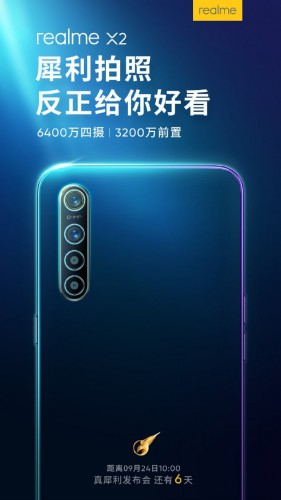 Realme X2 will sport a 32MP selfie camera