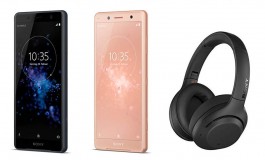 Sony Xperia XZ2 Compact with Sony Wh-XB900N headphones