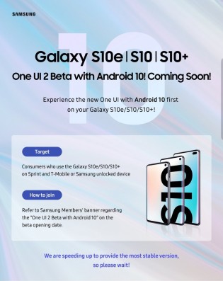 Android 10 with One UI 2 is coming to the Galaxy S10 phones