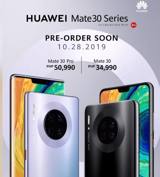 Huawei Mate 30 series pre-orders begin the Philippines from October 28