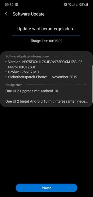 Android 10 beta for Note10 series is now up