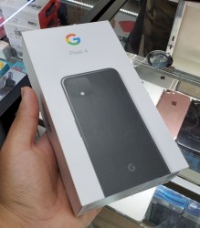 Pixel 4 (64GB, Just Black) retail box, note the contents